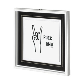 Rock On by Lawyer a Hand Embellished Textured Framed Art Print Matted under Glass by Mercana at Eve Furniture