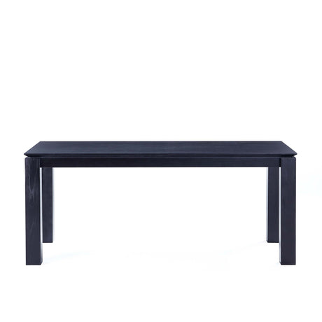 Rockaway 70.86 Dining Set with 6 Colbert Chairs in Black and Grey by Manhattan Comfort at Eve Furniture