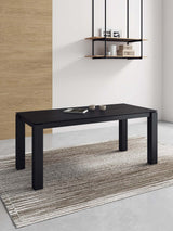 Rockaway 70.86 Dining Table in Black by Manhattan Comfort at Eve Furniture