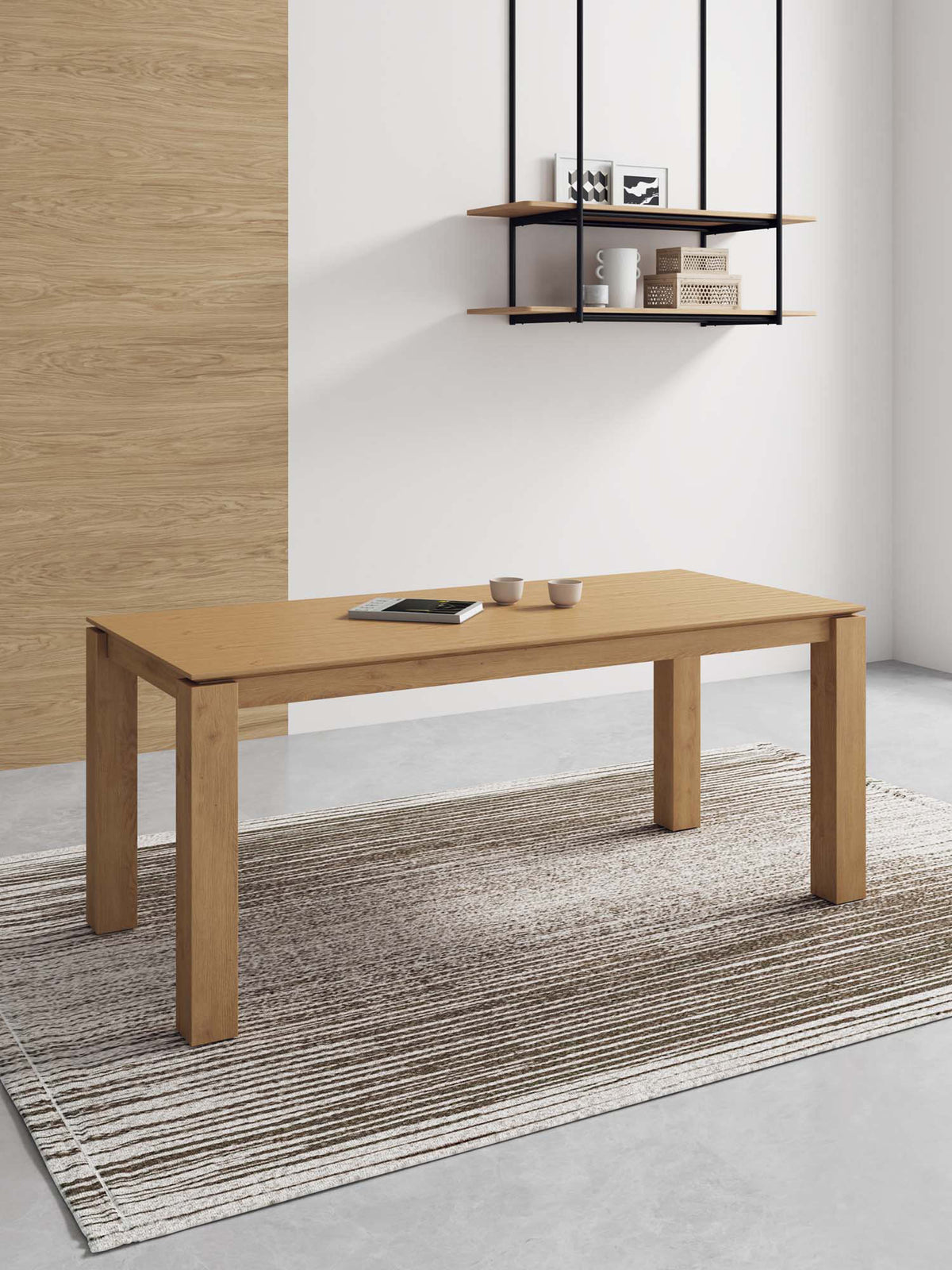 Rockaway 70.86 Dining Table in Nature by Manhattan Comfort at Eve Furniture