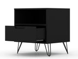 Rockefeller 1.0 Nightstand in Black by Manhattan Comfort at Eve Furniture