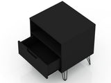 Rockefeller 1.0 Nightstand in Black by Manhattan Comfort at Eve Furniture