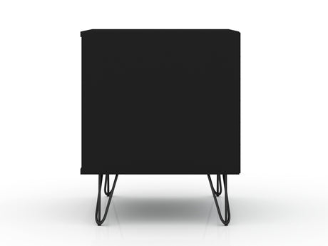 Rockefeller 1.0 Nightstand in Black by Manhattan Comfort at Eve Furniture
