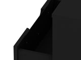 Rockefeller 1.0 Nightstand in Black by Manhattan Comfort at Eve Furniture