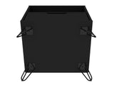 Rockefeller 1.0 Nightstand in Black by Manhattan Comfort at Eve Furniture
