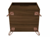 Rockefeller 1.0 Nightstand in Brown by Manhattan Comfort at Eve Furniture