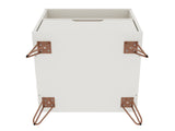 Rockefeller 1.0 Nightstand in Off White and Nature by Manhattan Comfort at Eve Furniture