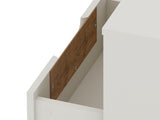 Rockefeller 1.0 Nightstand in Off White by Manhattan Comfort at Eve Furniture