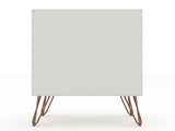 Rockefeller 1.0 Nightstand in Off White by Manhattan Comfort at Eve Furniture