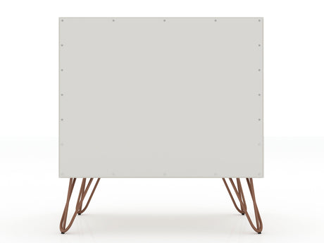 Rockefeller 1.0 Nightstand in Off White by Manhattan Comfort at Eve Furniture