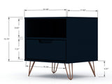 Rockefeller 1.0 Nightstand in Tatiana Midnight Blue by Manhattan Comfort at Eve Furniture