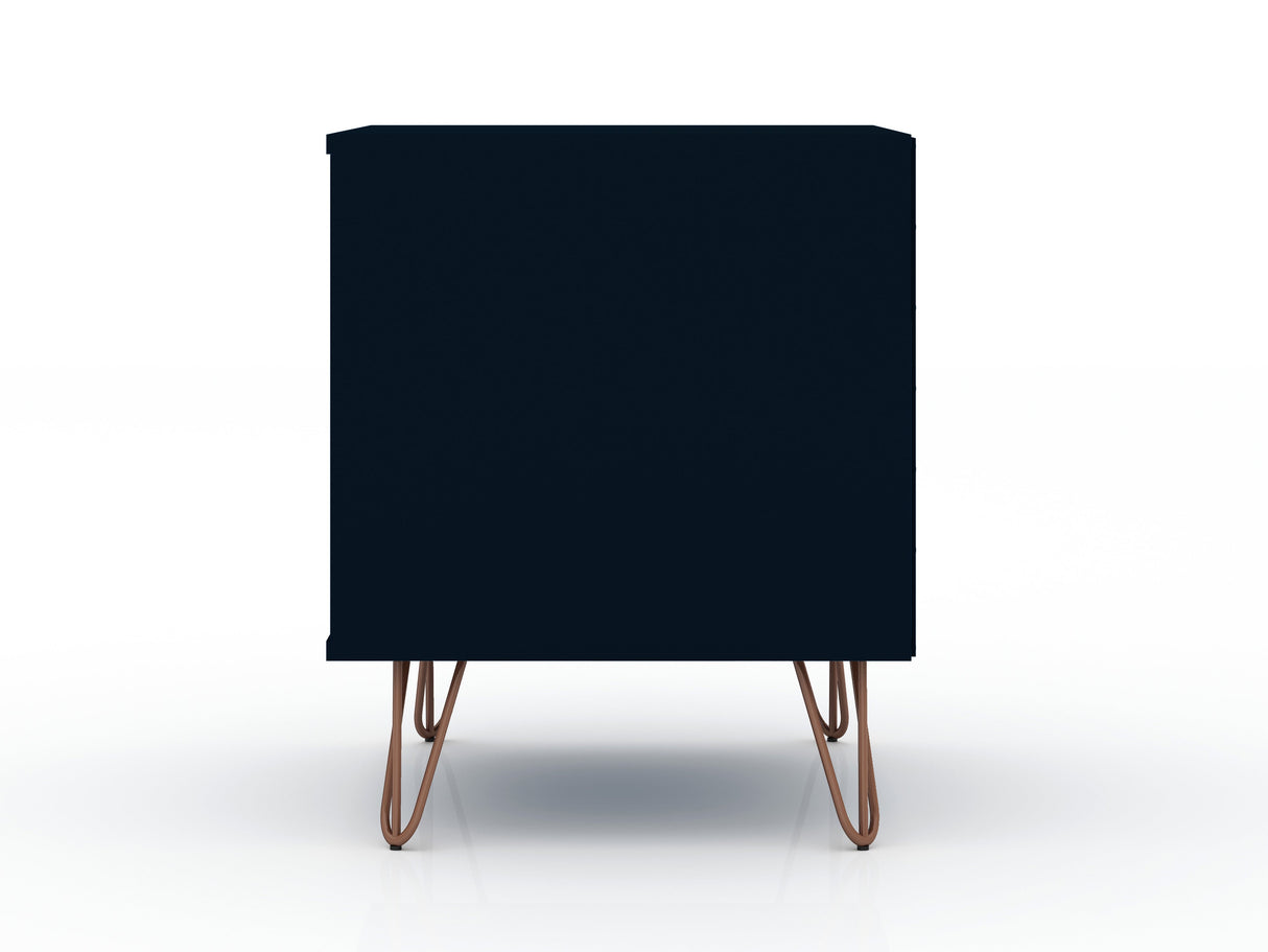 Rockefeller 1.0 Nightstand in Tatiana Midnight Blue by Manhattan Comfort at Eve Furniture
