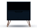 Rockefeller 1.0 Nightstand in Tatiana Midnight Blue by Manhattan Comfort at Eve Furniture