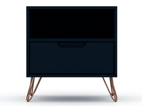 Rockefeller 1.0 Nightstand in Tatiana Midnight Blue by Manhattan Comfort at Eve Furniture