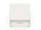 Rockefeller 1.0 Nightstand in White by Manhattan Comfort at Eve Furniture