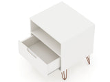 Rockefeller 1.0 Nightstand in White by Manhattan Comfort at Eve Furniture