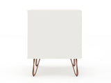 Rockefeller 1.0 Nightstand in White by Manhattan Comfort at Eve Furniture
