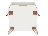 Rockefeller 1.0 Nightstand in White by Manhattan Comfort at Eve Furniture
