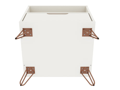 Rockefeller 1.0 Nightstand in White by Manhattan Comfort at Eve Furniture