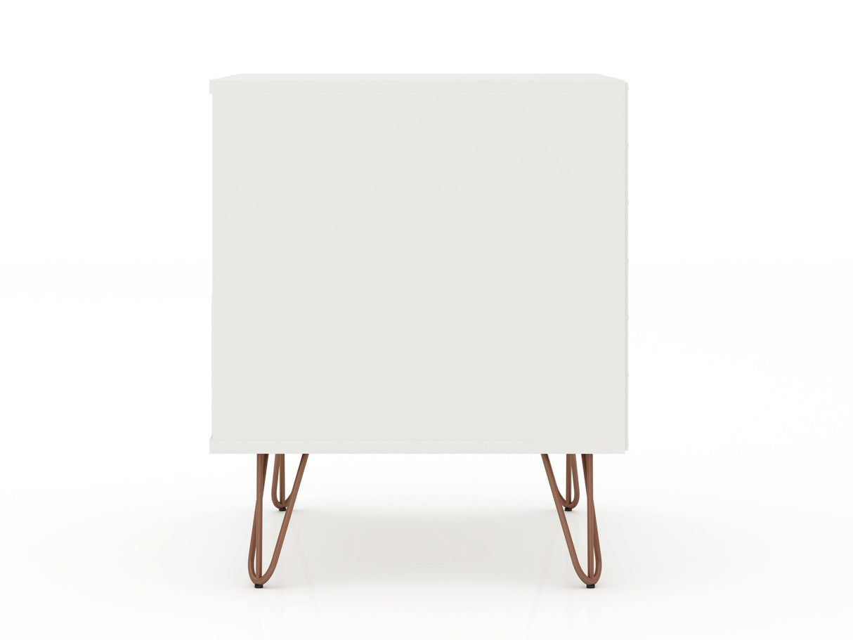 Rockefeller 1.0 Nightstand in White by Manhattan Comfort at Eve Furniture