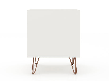 Rockefeller 1.0 Nightstand in White by Manhattan Comfort at Eve Furniture