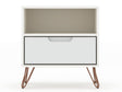 Rockefeller 1.0 Nightstand in White by Manhattan Comfort at Eve Furniture