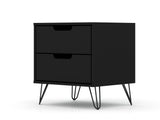 Rockefeller 2.0 Nightstand in Black by Manhattan Comfort at Eve Furniture
