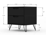 Rockefeller 2.0 Nightstand in Black by Manhattan Comfort at Eve Furniture