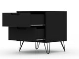Rockefeller 2.0 Nightstand in Black by Manhattan Comfort at Eve Furniture