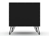 Rockefeller 2.0 Nightstand in Black by Manhattan Comfort at Eve Furniture