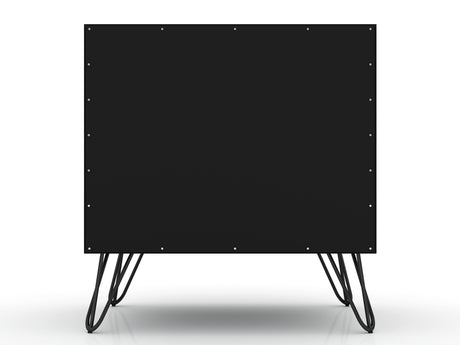 Rockefeller 2.0 Nightstand in Black by Manhattan Comfort at Eve Furniture