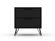 Rockefeller 2.0 Nightstand in Black by Manhattan Comfort at Eve Furniture