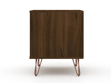 Rockefeller 2.0 Nightstand in Brown by Manhattan Comfort at Eve Furniture