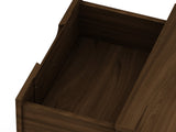 Rockefeller 2.0 Nightstand in Brown by Manhattan Comfort at Eve Furniture