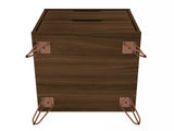 Rockefeller 2.0 Nightstand in Brown by Manhattan Comfort at Eve Furniture