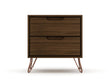 Rockefeller 2.0 Nightstand in Brown by Manhattan Comfort at Eve Furniture