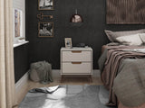 Rockefeller 2.0 Nightstand in Off White by Manhattan Comfort at Eve Furniture