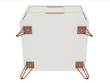 Rockefeller 2.0 Nightstand in Off White by Manhattan Comfort at Eve Furniture