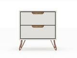 Rockefeller 2.0 Nightstand in Off White by Manhattan Comfort at Eve Furniture