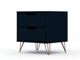 Rockefeller 2.0 Nightstand in Tatiana Midnight Blue by Manhattan Comfort at Eve Furniture