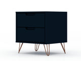 Rockefeller 2.0 Nightstand in Tatiana Midnight Blue by Manhattan Comfort at Eve Furniture