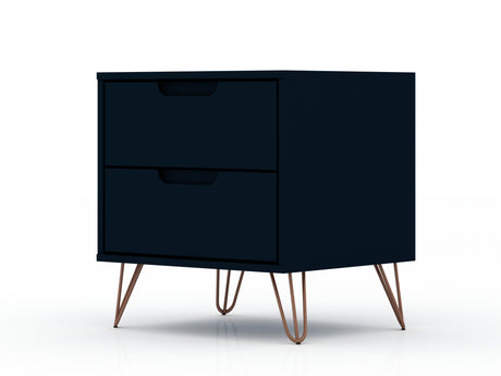Rockefeller 2.0 Nightstand in Tatiana Midnight Blue by Manhattan Comfort at Eve Furniture