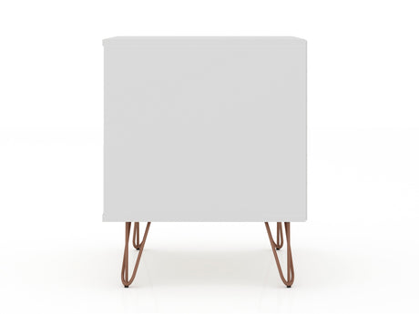 Rockefeller 2.0 Nightstand in White by Manhattan Comfort at Eve Furniture