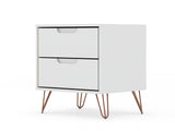 Rockefeller 2.0 Nightstand in White by Manhattan Comfort at Eve Furniture