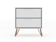 Rockefeller 2.0 Nightstand in White by Manhattan Comfort at Eve Furniture