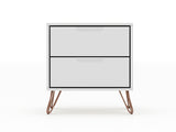 Rockefeller 2.0 Nightstand in White by Manhattan Comfort at Eve Furniture