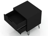 Rockefeller Dresser and Nightstand Set in Black by Manhattan Comfort at Eve Furniture