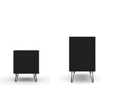Rockefeller Dresser and Nightstand Set in Black by Manhattan Comfort at Eve Furniture