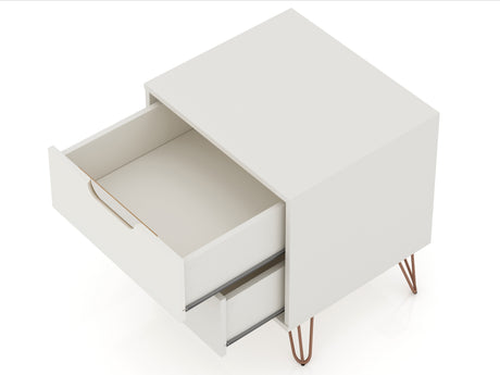 Rockefeller Dresser and Nightstand Set in Off White by Manhattan Comfort at Eve Furniture