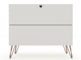 Rockefeller Dresser and Nightstand Set in Off White by Manhattan Comfort at Eve Furniture